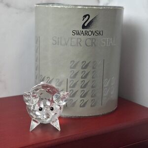 1980 Barn Yard Friends Swarovski Pig Crystal Figurine 7638 W/Box 83